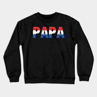 Netherlands Papa Dad Father Dutch Flag Crewneck Sweatshirt